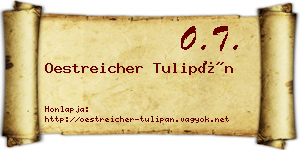 Oestreicher Tulipán névjegykártya